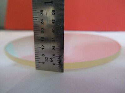 OPTICAL GLASS ROUND PLATE MICROSCOPE STAGE OPTICS PART AS PICTURED #B9-A-25