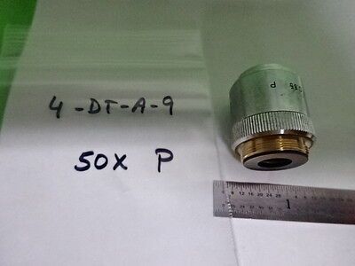 MICROSCOPE PART LEITZ GERMANY OBJECTIVE NPL 50X P POL POLARIZER OPTICS #4-DT-A-9