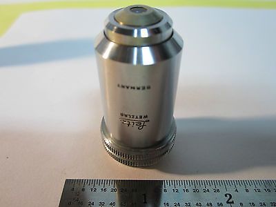 OPTICAL MICROSCOPE OBJECTIVE LEITZ WETZLAR GERMANY 40X OPTICS BIN#SM-LUX