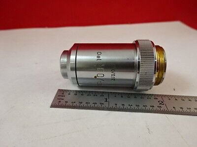 MICROSCOPE PART OBJECTIVE LEITZ WETZLAR GERMANY 100X OPTICS AS IS B#U1-B-12