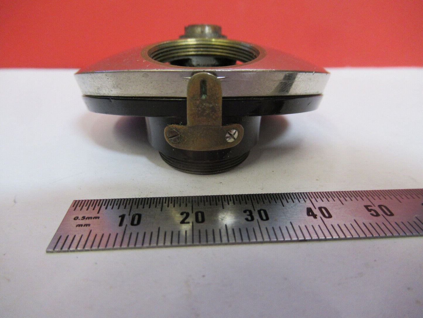 ANTIQUE BAUSCH LOMB NOSEPIECE MICROSCOPE PART AS PICTURED #H9-B-18