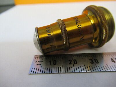 ANTIQUE BRASS SPENCER OBJECTIVE 44X LENS MICROSCOPE PART AS PICTURED &8Y-A-126