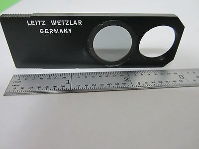 MICROSCOPE SLIDE LEITZ WETZLAR GERMANY POLARIZER ANALYZER OPTICS AS IS BIN#N5-17