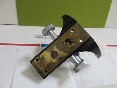 WILD HEERBRUGG SWISS BRASS CONDENSER HOLDER MICROSCOPE PART AS PICTURED 12-A-132