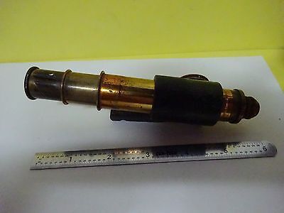 MICROSCOPE PART SMALL ANTIQUE TUBUS + EYEPIECE + OBJECTIVE OPTICS AS IS BN#X3-12