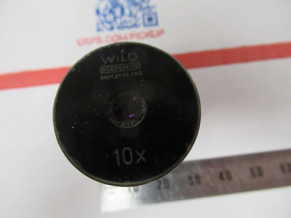 MICROSCOPE PART EYEPIECE WILD HEERBRUGG SWISS OPTICS 10X AS PICTURED &W7-B-60