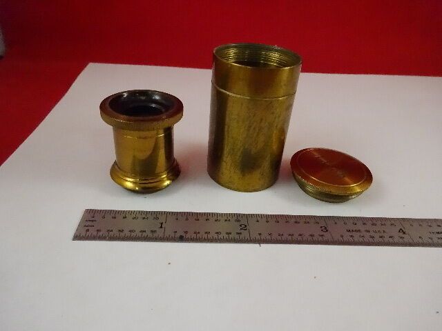 MICROSCOPE PART ANTIQUE BRASS WOLLASTON PRISM ENGLAND [DIRTY] OPTICS #C6-C-57