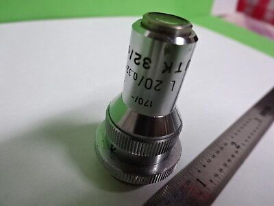 MICROSCOPE PART OBJECTIVE LEITZ GERMANY UTK L20 + IRIS OPTICS AS IS #AF-82