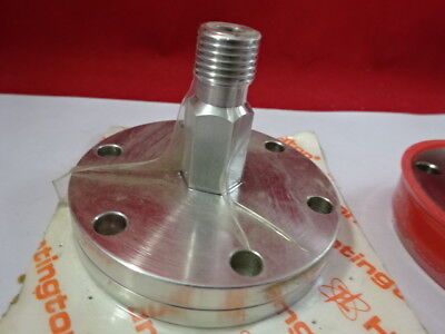 LOT 2 EA ULTRA HIGH VACUUM MDC CF FIXTURE ADAPTOR HUNTINGTON AS IS &86-107