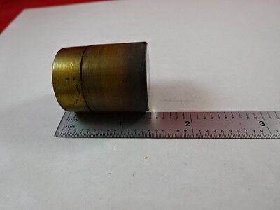 ANTIQUE BRASS MOUNTED LENS MICROSCOPE PART OPTICS #L9-B-33