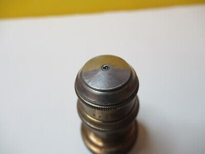 ANTIQUE BRASS OBJECTIVE ZEISS 39394 OPTICS MICROSCOPE as pictured &14-C-07