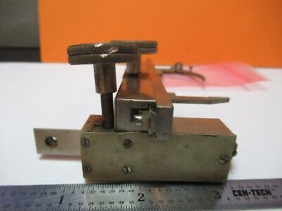 ANTIQUE LEITZ GERMANY CLIPS STAGE SPECIMEN MICROSCOPE PART AS PICTURED &W8-A-19