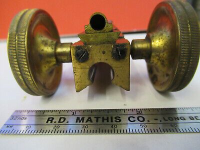 ANTIQUE MICROSCOPE PART LEITZ GERMANY BRASS GROSS STAGE  AS PICTURED &13-FT-31