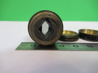 ANTIQUE BRASS C. BAKER LONDON LENS POLARIZER MICROSCOPE PART AS PICTURED Z7-A-43