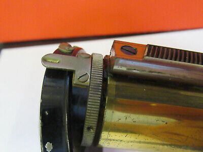 ANTIQUE BRASS BAUSCH LOMB TUBUS + NOSEPIECE MICROSCOPE PART AS PICTURED F6-B-106