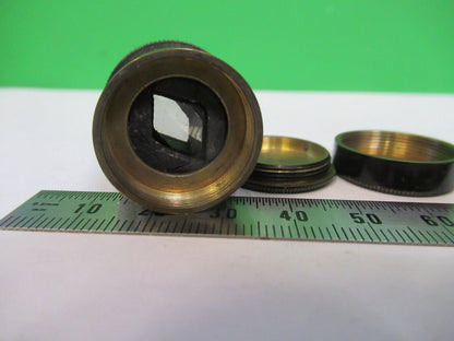 ANTIQUE BRASS C. BAKER LONDON LENS POLARIZER MICROSCOPE PART AS PICTURED Z7-A-43