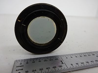 MICROSCOPE PART ZEISS BRASS MOUNTED POLARIZER POL FILTER OPTICS AS IS BIN#M4-93