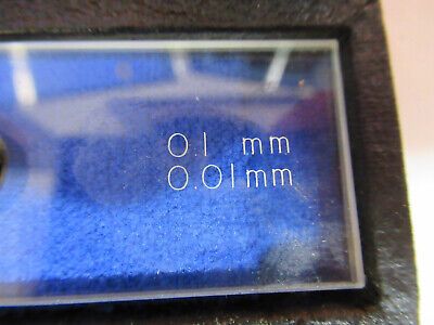 BAUSCH LOMB OPTICAL MICROSCALE CALIBRATION STANDARD OPTICS AS PICTURED &4B-FT-10