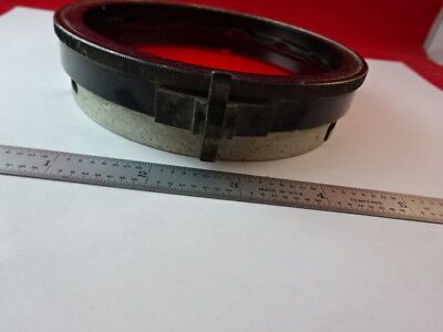 OPTICAL MOUNTED A-RED FILTER GLASS EASTMAN KODAK OPTICS AS IS #50-A-07