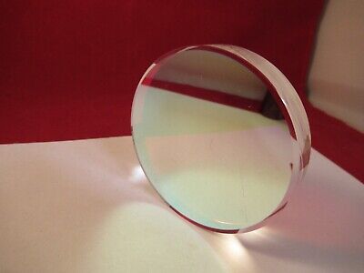 OPTICAL FLAT FUSED SILICA COATED 3" DIAMETER 1/10 WAVE OPTICS AS PIC &9-FT-75