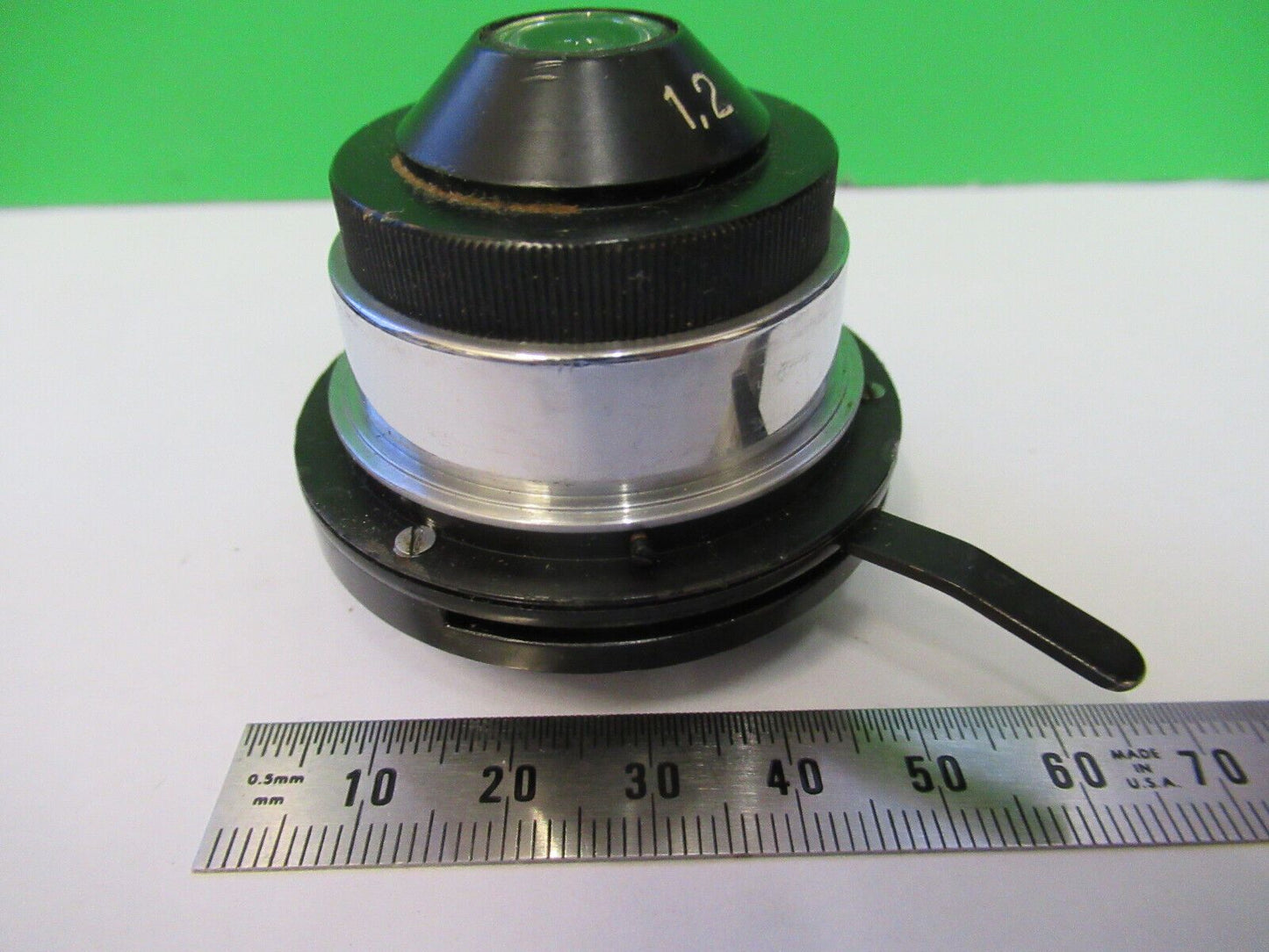 WINKEL ZEISS CONDENSER + IRIS OPTICS MICROSCOPE PART AS PICTURED &R3-B-26