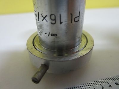 MICROSCOPE PART LEITZ GERMANY OBJECTIVE PL 16X OPTICS AS IS BIN#U7-26