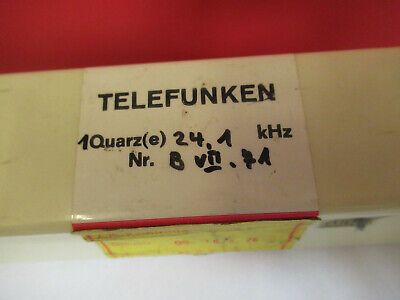 RARE ANTIQUE TELEFUNKEN GERMANY QUARTZ CRYSTAL GLASS PKG AS PICTURED 4-DT-A5