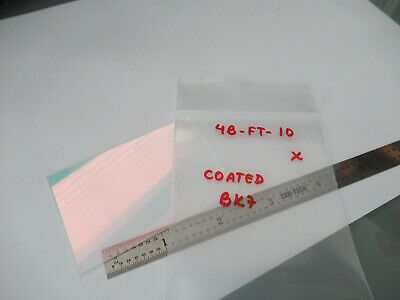 GOOD OPTICAL MIL SPEC COATED BK7 GLASS SHEET LASER OPTICS AS PICTURED &4B-FT-10