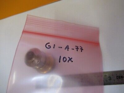 OBJECTIVE ANTIQUE BRASS LEITZ 10X OPTICS MICROSCOPE PART AS PICTURED &G1-A-77