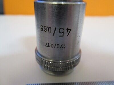 LEITZ WETZLAR 45X /170 OBJECTIVE LENS MICROSCOPE PART AS PICTURED &17-FT-88