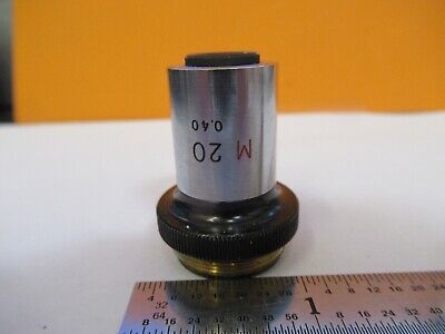 NIKON JAPAN M20 LENS OBJECTIVE MICROSCOPE PART OPTICS AS PICTURED &85-B-113