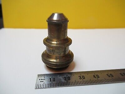 ANTIQUE BRASS OBJECTIVE BAUSCH LOMB 1/12 OPTICS MICROSCOPE as pictured &14-C-02