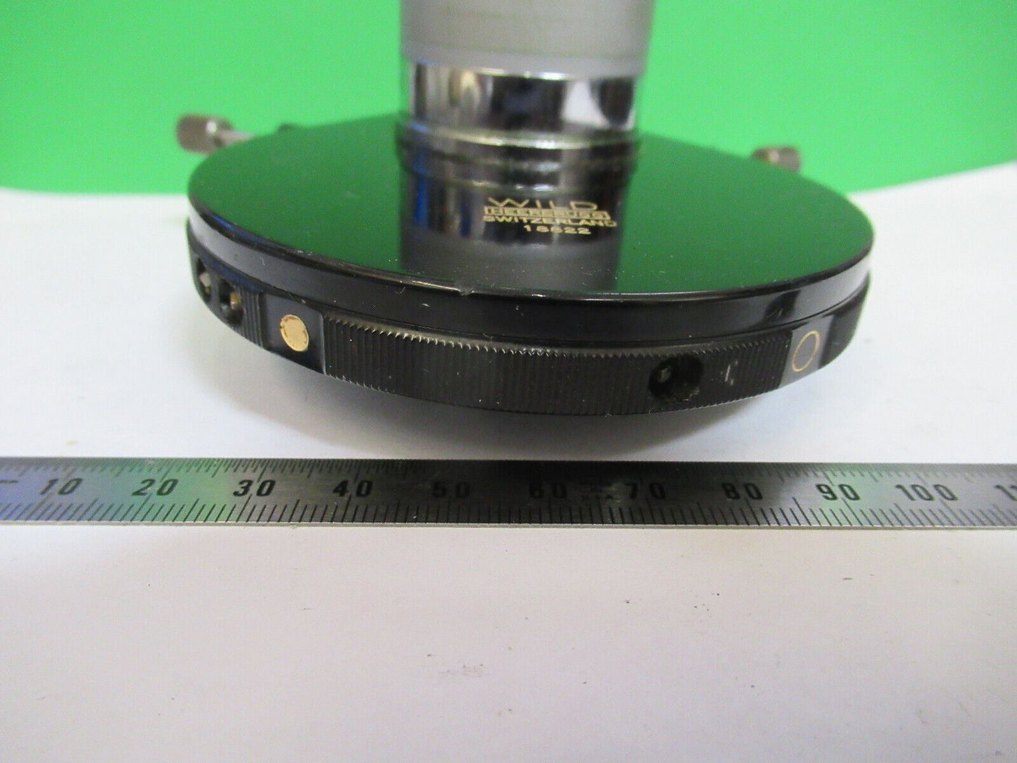 WILD HEERBURGG PHASE CONTRAST CONDENSER MICROSCOPE PART AS PICTURED &Z8-A-48