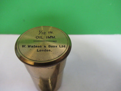 ANTIQUE BRASS WATSON UK 1890s EMPTY CAN MICROSCOPE PART AS PICTURED &R6-A-85