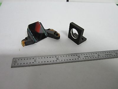 MICROSCOPE PART EPISTAR REICHERT LEICA LENS + MIRROR OPTICS AS IS BIN#H2-D-05