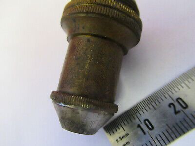 ANTIQUE BRASS REICHERT "8" OBJECTIVE LENS MICROSCOPE PART AS PICTURED &8Z-A-45