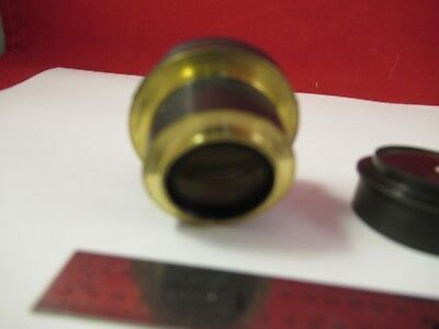 LEITZ WETZLAR GERMANY BRASS MOUNTED LENS ILLUM OPTICS MICROSCOPE PART &FT-1-55