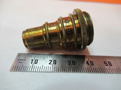 ANTIQUE BRASS SEIBERT "V" LENS OBJECTIVE MICROSCOPE PART AS PICTURED P9-A-54