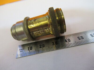 ANTIQUE ERNST LEITZ "6" BRASS OBJECTIVE MICROSCOPE PART AS PICTURED R7-A-57