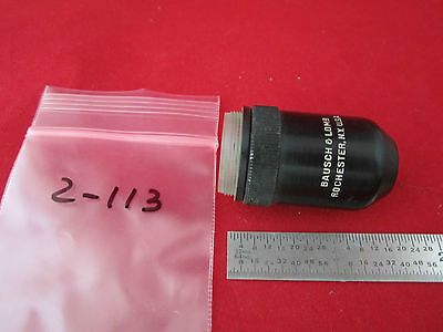 MICROSCOPE OBJECTIVE BAUSCH LOMB 40X  OPTICS #2-113