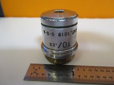 AO CAT 1019 10X ACHROMAT OBJECTIVE OPTICS MICROSCOPE PART AS PICTURED &1E-C-90