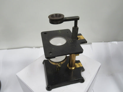 ANTIQUE BRASS QUEEN PHILADELPHIA MICROSCOPE as shown OPTICS #LOBBY