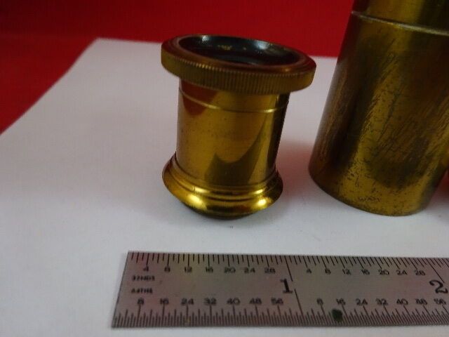 MICROSCOPE PART ANTIQUE BRASS WOLLASTON PRISM ENGLAND [DIRTY] OPTICS #C6-C-57