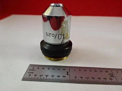 MICROSCOPE PART WILD SWISS OBJECTIVE LENS 10X OPTICS AS IS #M2-B-13