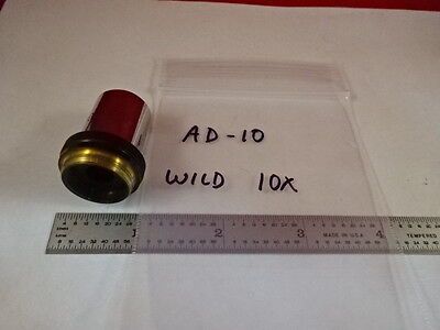 MICROSCOPE WILD HEERBRUGG SWISS OBJECTIVE 10X OPTICS AS IS B#AD-10