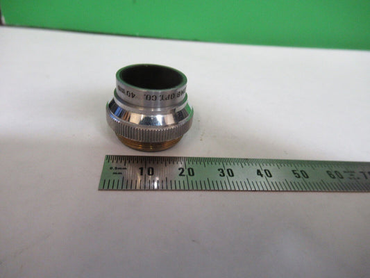 BAUSCH OBJECTIVE 40mm LENS STRAIN FREE POL POLARIZATION MICROSCOPE PART &G7-A-26