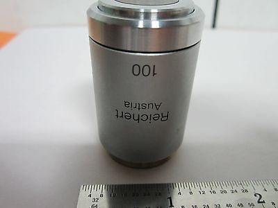 OPTICAL MICROSCOPE POLYVAR REICHERT LEICA OBJECTIVE 100X FLUOR OPTICS BIN#A3-H-2