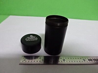 EMPTY ANTIQUE MICROSCOPE OBJECTIVE CONTAINER LEITZ GERMANY 6L AS IS #B2-M-06