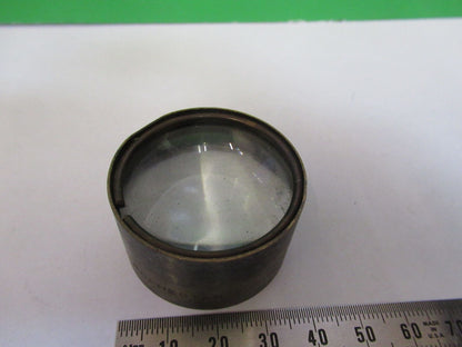 ANTIQUE BRASS MOUNTED LENS for ILEX MICROSCOPE PART AS PICTURED R6-A-42