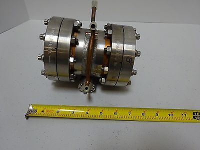 MDC HIGH VACUUM CHAMBER WATER COOLED HEAVY STAINLESS STEEL AS IS BIN#TC-1-D